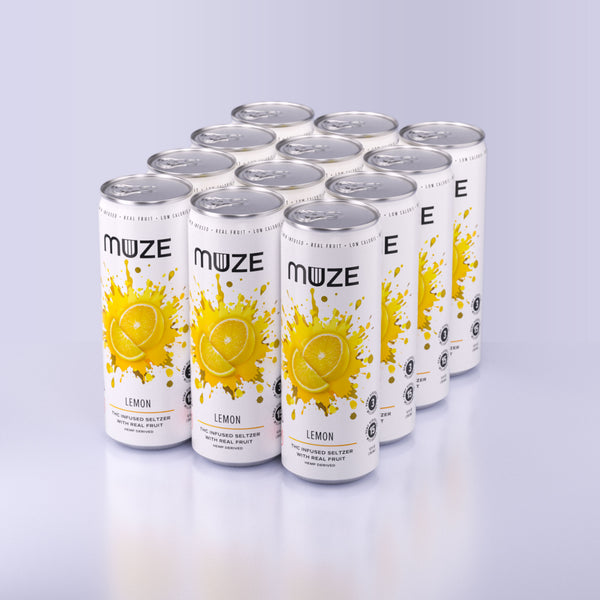 Lemon Seltzer - 3, 5 & 10mg | 4 12 & 24 pack Drink Muze – MUZE