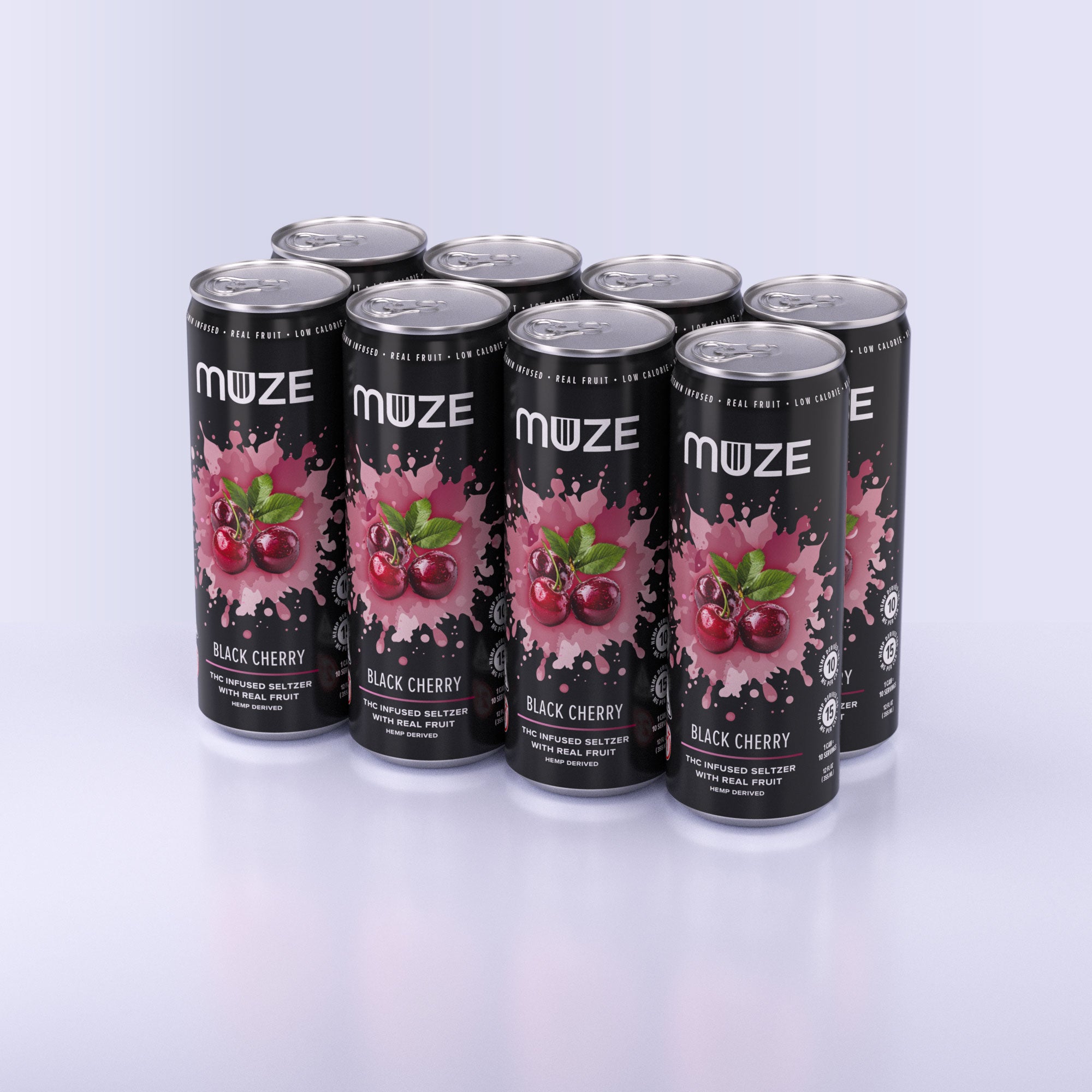 Black Cherry Seltzer - 3, 5 & 10mg | 4 12 & 24 pack | Drink Muze